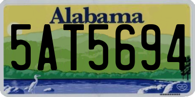 AL license plate 5AT5694
