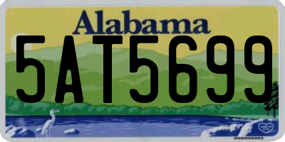AL license plate 5AT5699