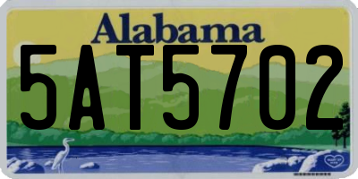 AL license plate 5AT5702