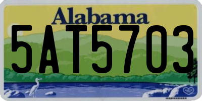 AL license plate 5AT5703