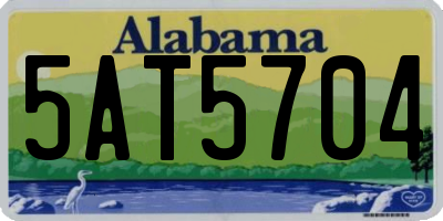 AL license plate 5AT5704