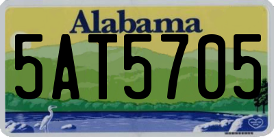 AL license plate 5AT5705