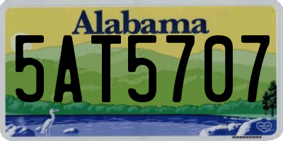AL license plate 5AT5707