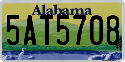 AL license plate 5AT5708