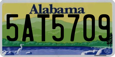 AL license plate 5AT5709