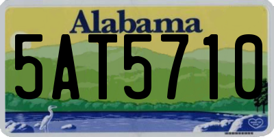 AL license plate 5AT5710