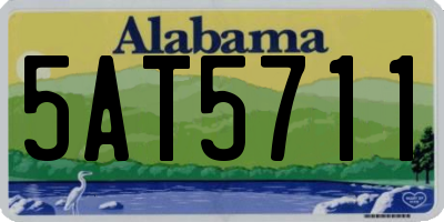 AL license plate 5AT5711