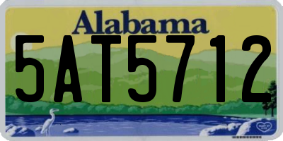 AL license plate 5AT5712