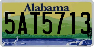 AL license plate 5AT5713