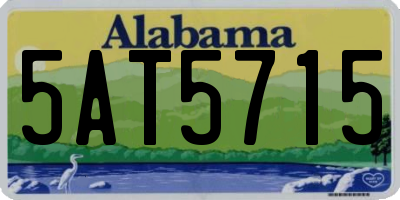 AL license plate 5AT5715