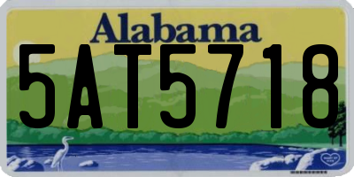 AL license plate 5AT5718
