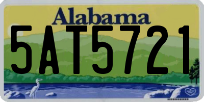 AL license plate 5AT5721