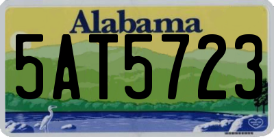 AL license plate 5AT5723