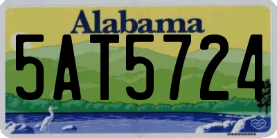 AL license plate 5AT5724