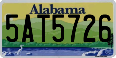 AL license plate 5AT5726