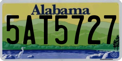 AL license plate 5AT5727