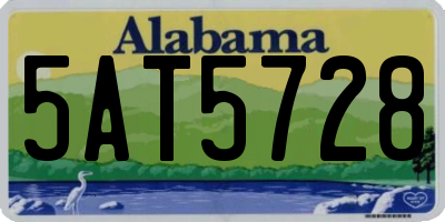 AL license plate 5AT5728