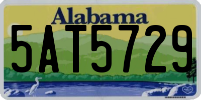 AL license plate 5AT5729