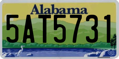 AL license plate 5AT5731