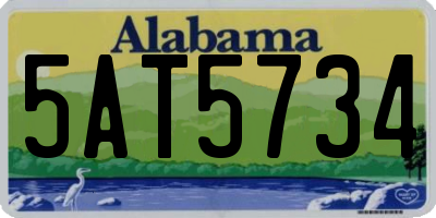 AL license plate 5AT5734