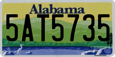 AL license plate 5AT5735