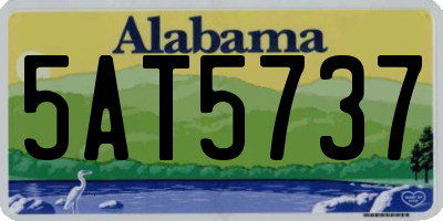 AL license plate 5AT5737