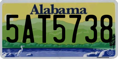 AL license plate 5AT5738