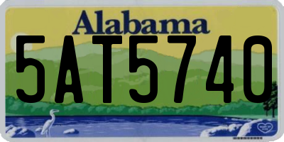 AL license plate 5AT5740