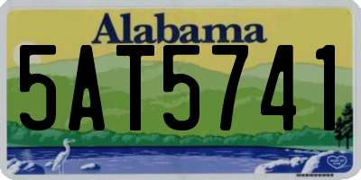 AL license plate 5AT5741