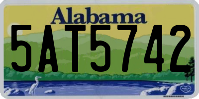 AL license plate 5AT5742