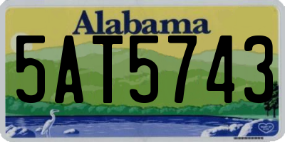 AL license plate 5AT5743