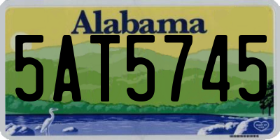AL license plate 5AT5745
