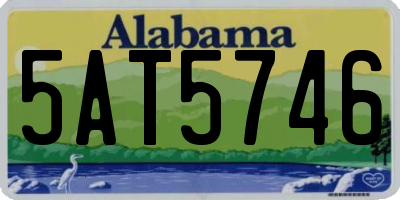 AL license plate 5AT5746