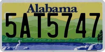 AL license plate 5AT5747