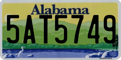 AL license plate 5AT5749