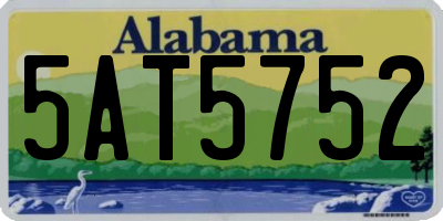 AL license plate 5AT5752