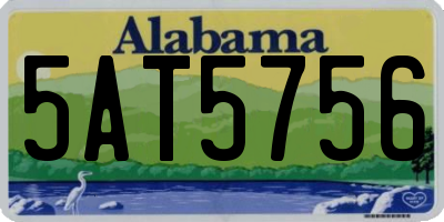 AL license plate 5AT5756