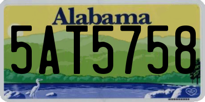 AL license plate 5AT5758