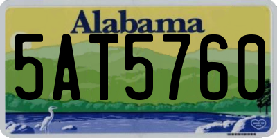 AL license plate 5AT5760