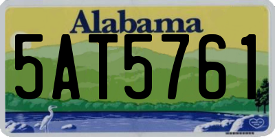 AL license plate 5AT5761