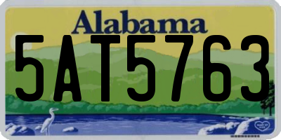 AL license plate 5AT5763