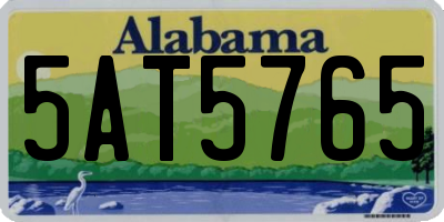 AL license plate 5AT5765