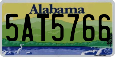AL license plate 5AT5766