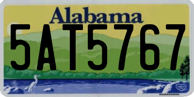 AL license plate 5AT5767