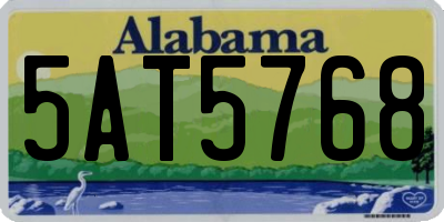 AL license plate 5AT5768