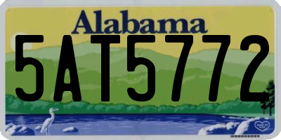 AL license plate 5AT5772