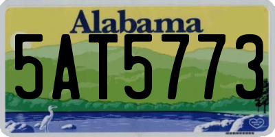 AL license plate 5AT5773