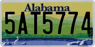 AL license plate 5AT5774