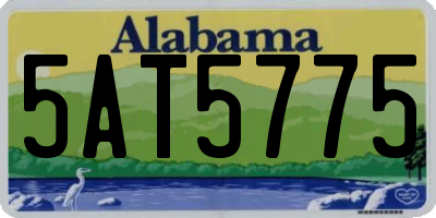 AL license plate 5AT5775
