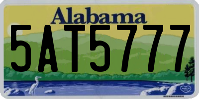 AL license plate 5AT5777